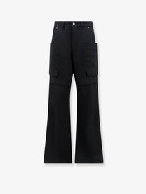 Rick Owens Men's Stefan Cargo Wool Trousers Black