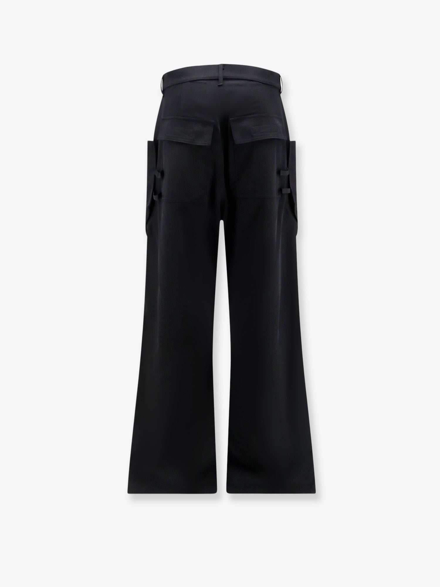 Rick Owens Men's Stefan Cargo Wool Trousers Black