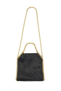 Stella McCartney women’s falabella mini bag in black suede with gold-tone chain strap and handle