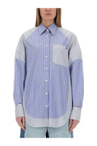 Stella McCartney Women's Mixed Stripe Shirt Blue