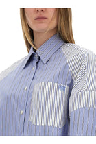 Stella McCartney Women's Mixed Stripe Shirt Blue, view 4