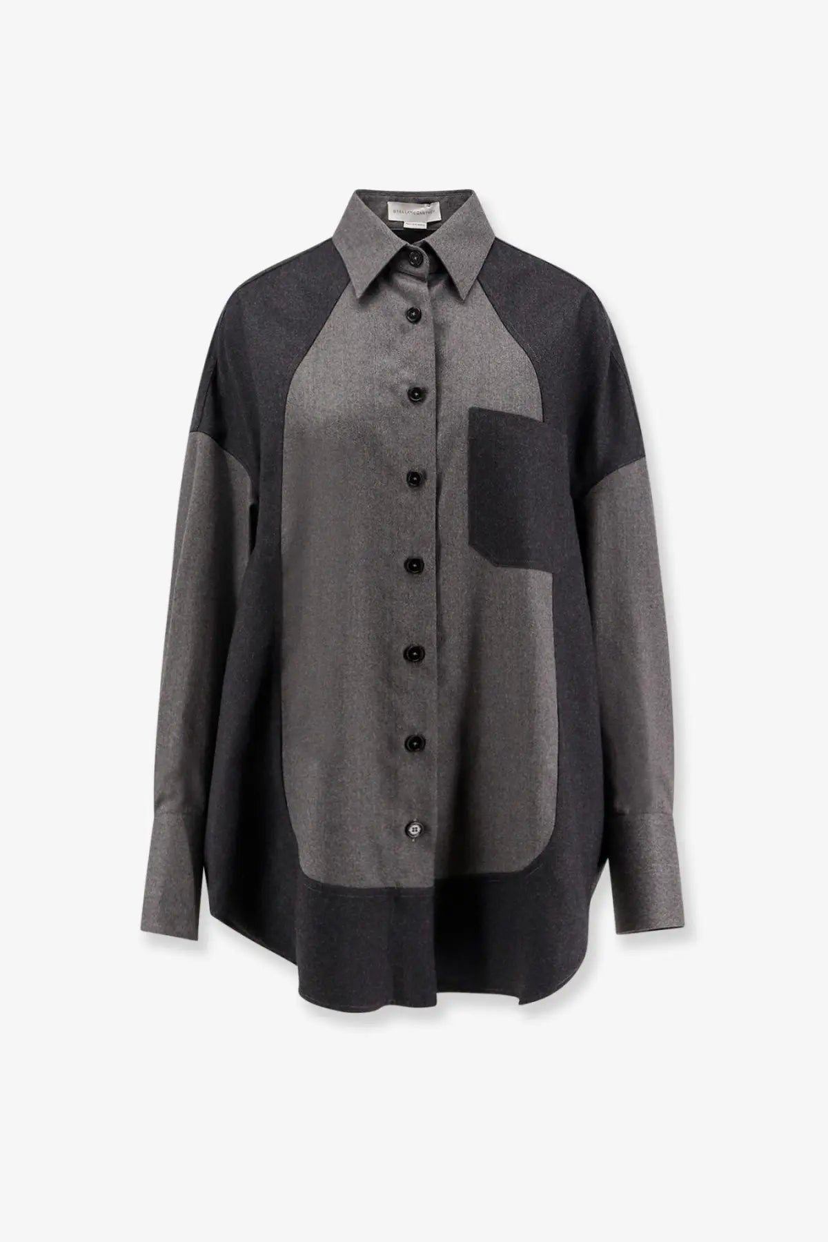 Stella McCartney Women's Oversize Wool Shirt Grey