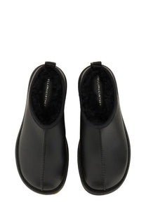 Stella McCartney women’s sneak Elyse black leather slip-on shoes with plush soft interior lining