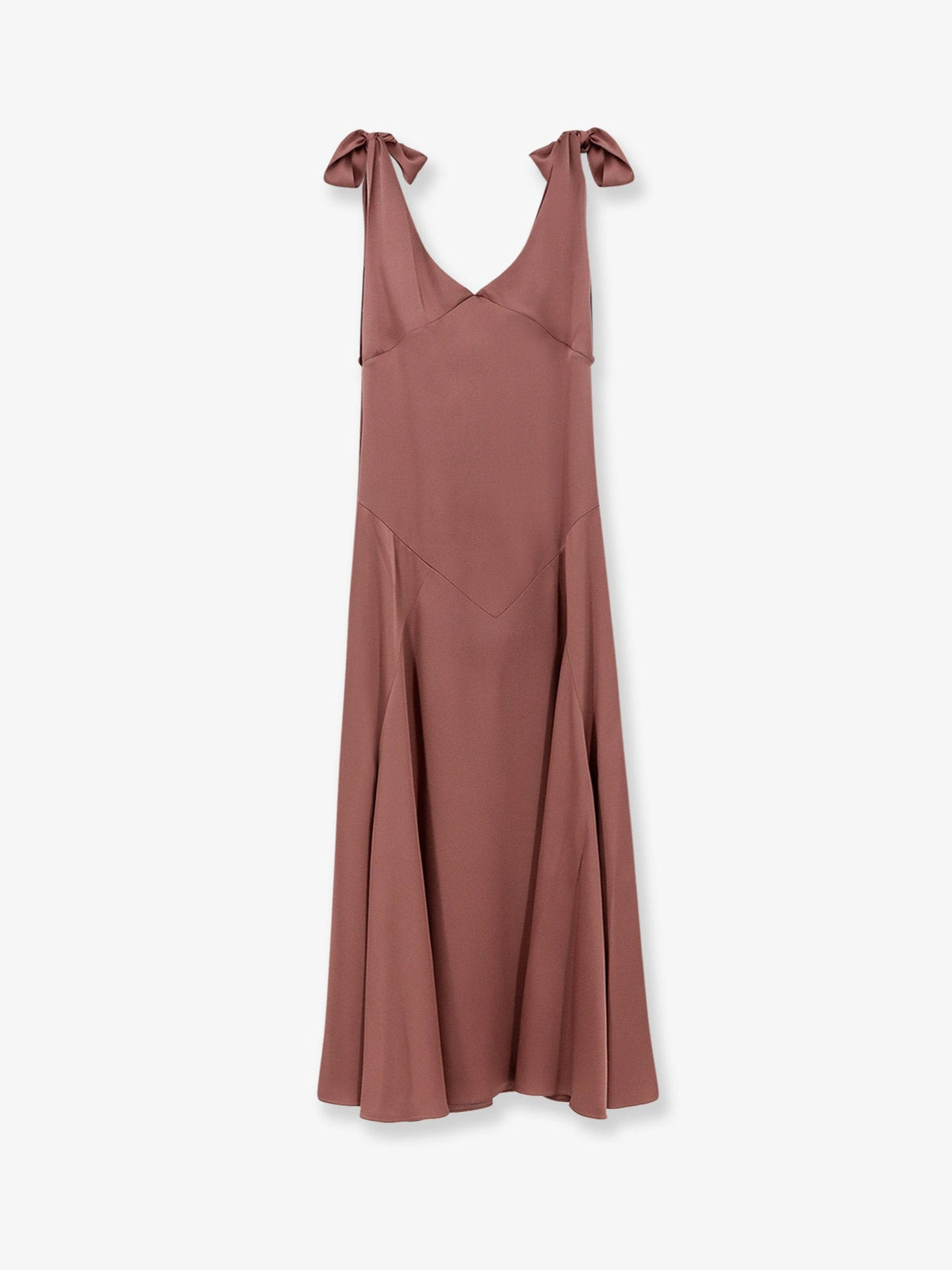 Stella McCartney Women's Tie Detailed Satin Long Dress White, view 2