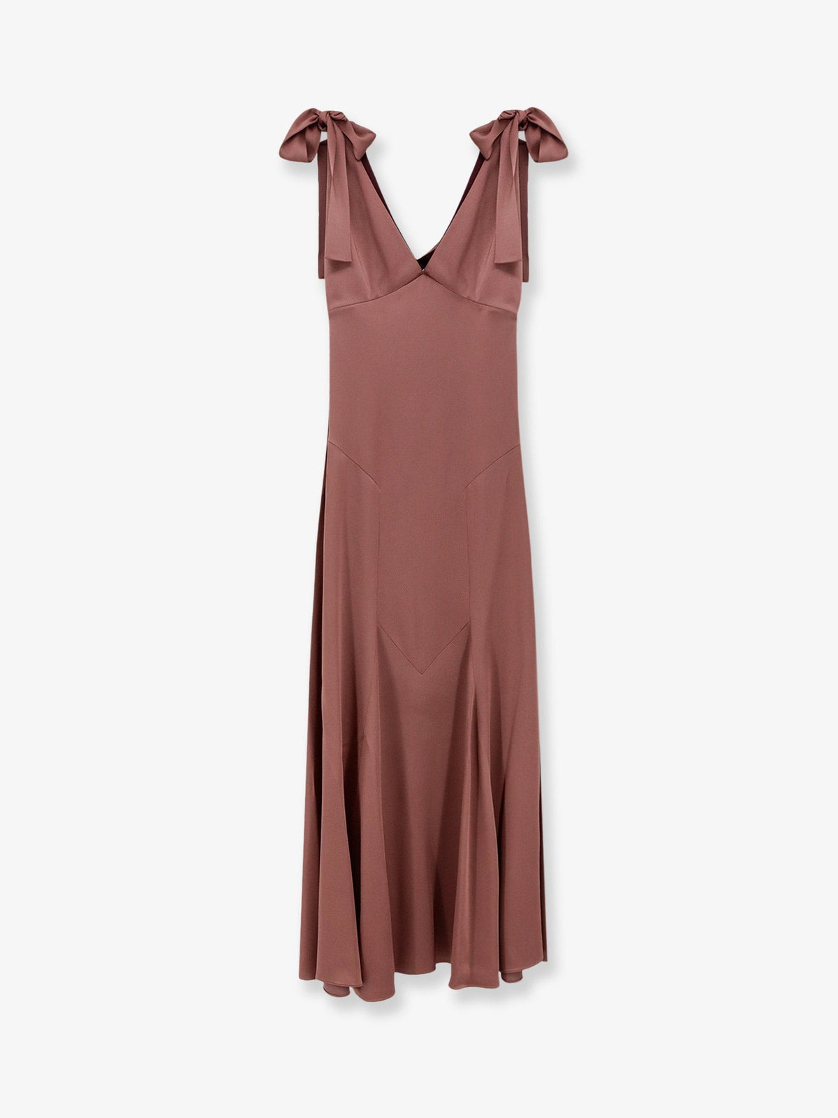 Stella McCartney Women's Tie Detailed Satin Long Dress White