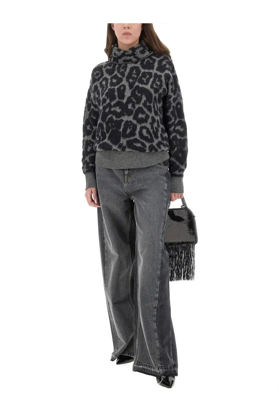 Stella McCartney Women's Wide Leg Jeans Black, view 2