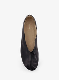 The Row Women's Stella Slipper Leather Ballerinas Black