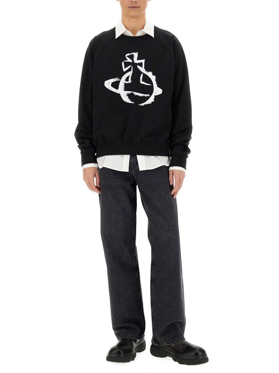 &quot;Stencil Orb Raglan&quot; Sweatshirt