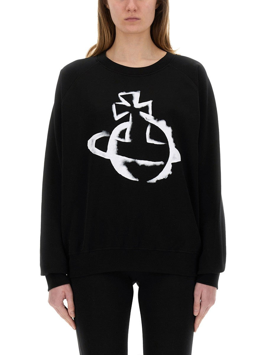 &quot;Stencil Orb Raglan&quot; Sweatshirt