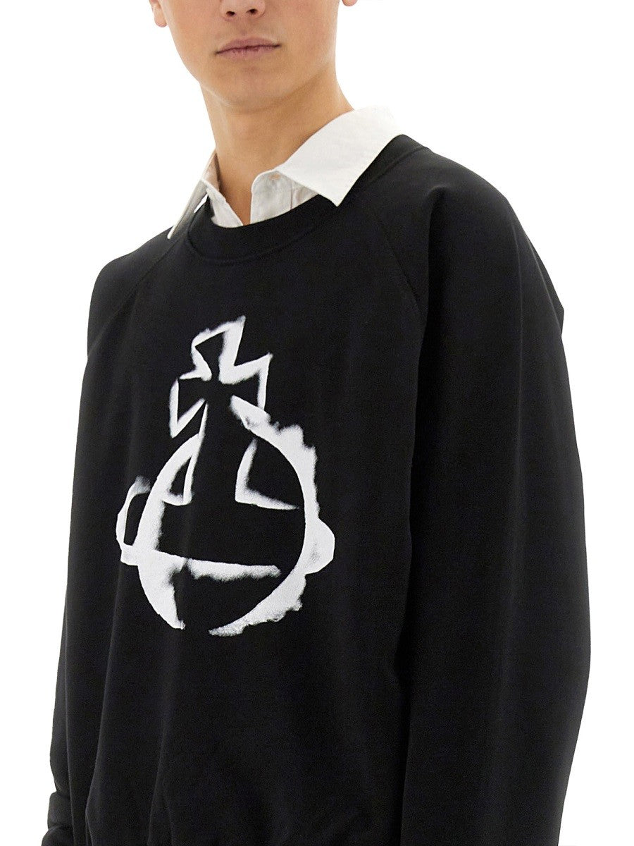&quot;Stencil Orb Raglan&quot; Sweatshirt