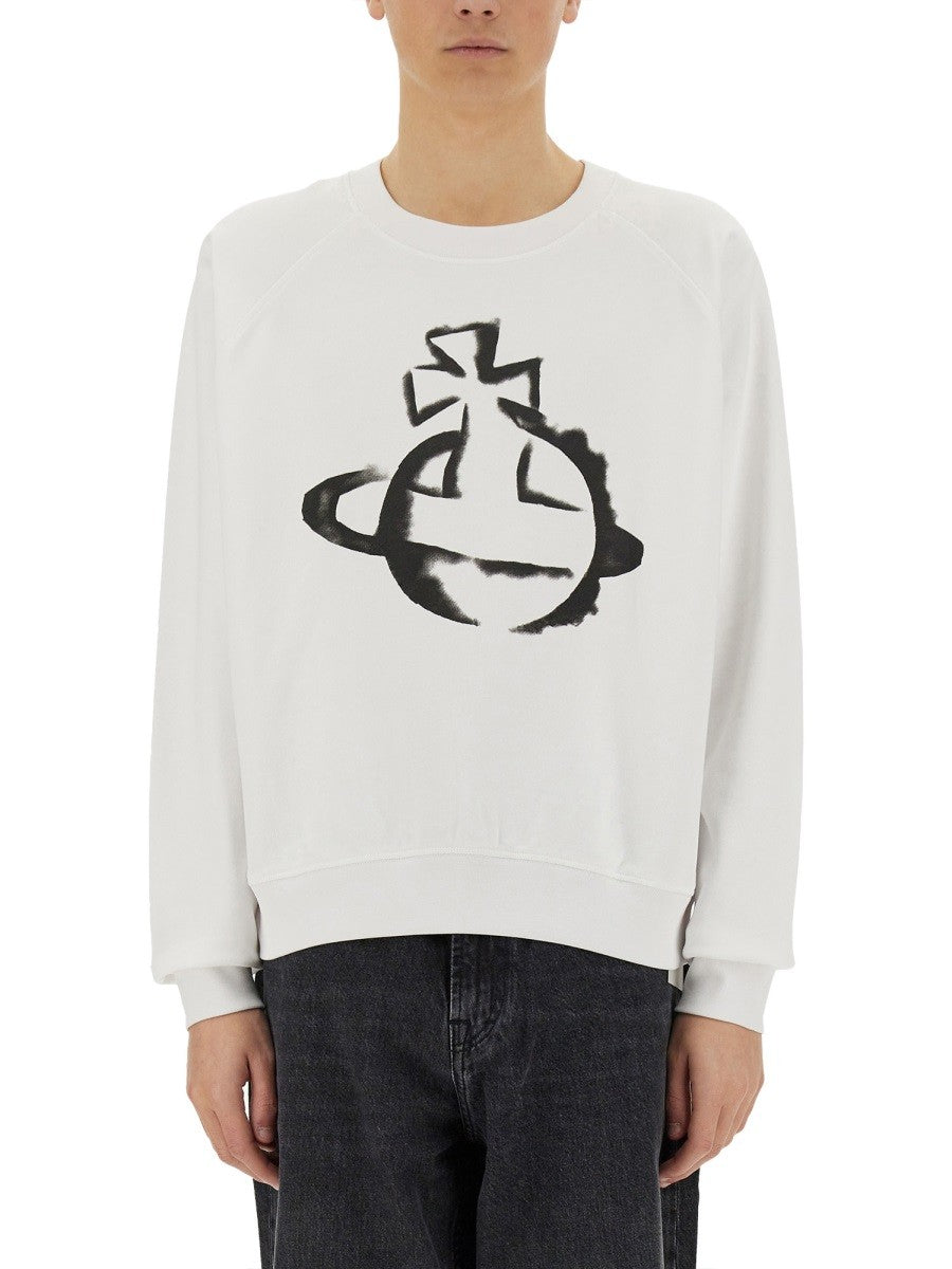 &quot;Stencil Orb Raglan&quot; Sweatshirt