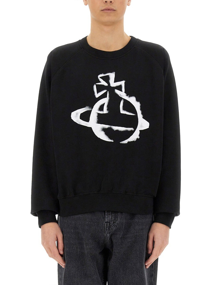 &quot;Stencil Orb Raglan&quot; Sweatshirt