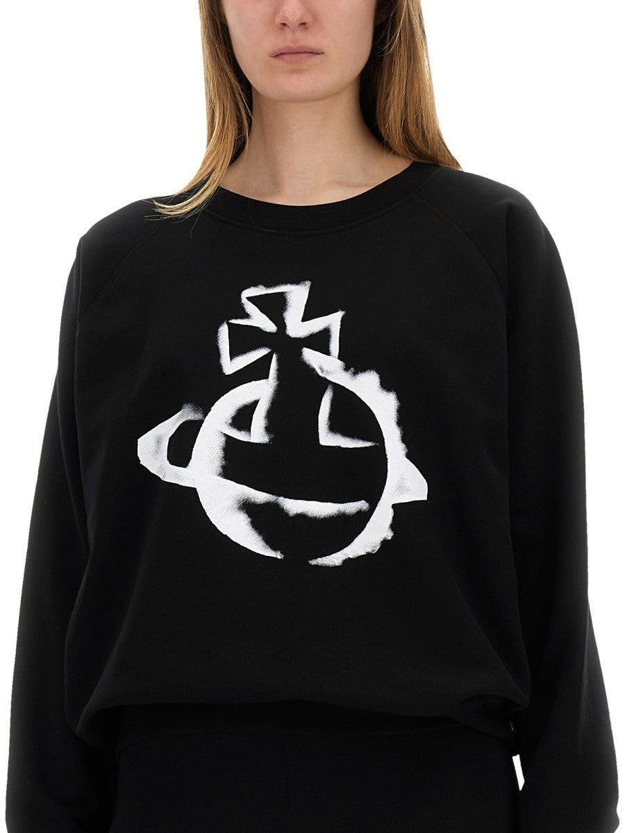 &quot;Stencil Orb Raglan&quot; Sweatshirt