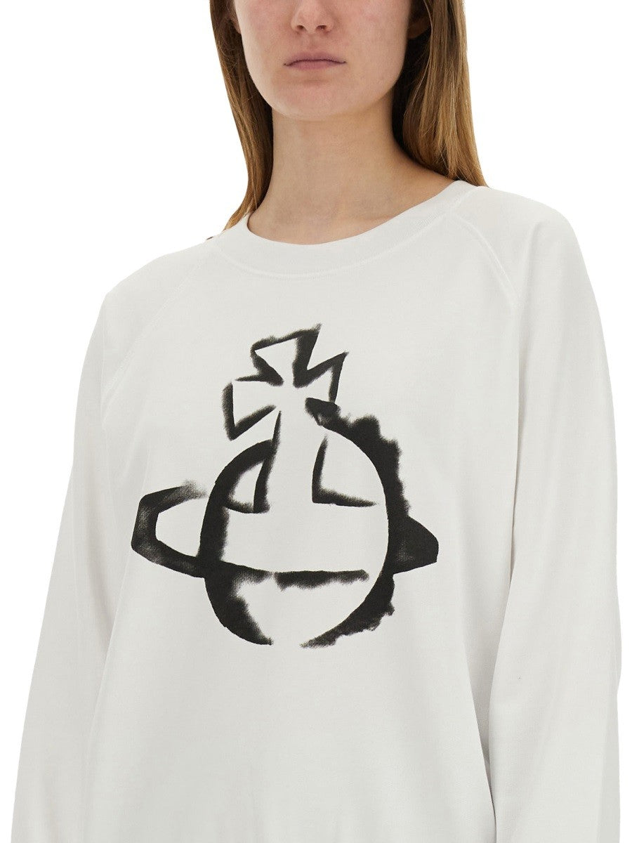 &quot;Stencil Orb Raglan&quot; Sweatshirt