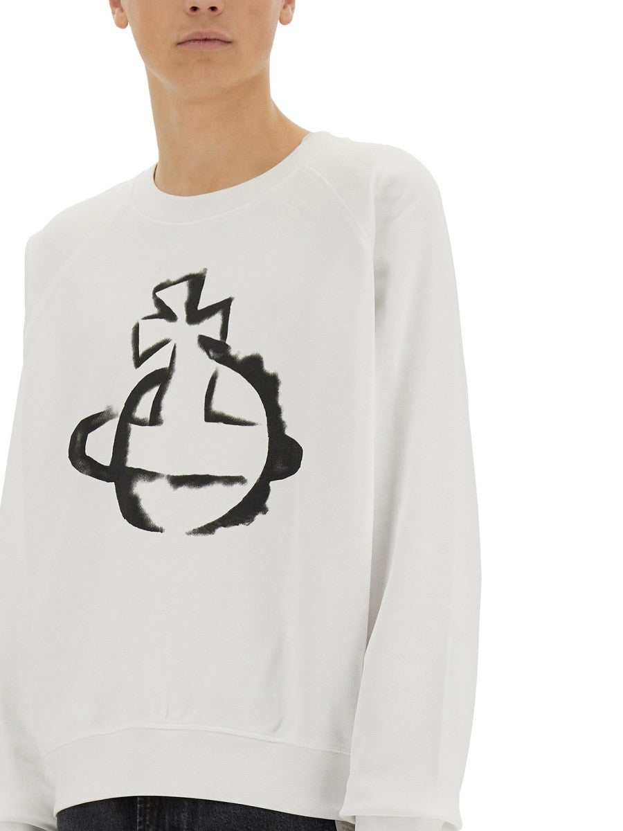 &quot;Stencil Orb Raglan&quot; Sweatshirt