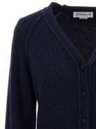 Victoria Beckham Stepped Hem Cardigan Blue, view 3