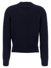 Victoria Beckham Stepped Hem Cardigan Blue