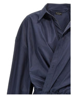 Balenciaga Stile Shirt Mini Dress Blue, view 3