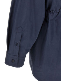 Balenciaga Stile Shirt Mini Dress Blue, view 4
