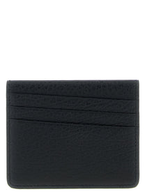 Maison Margiela Women's Four Stitches Hammered Leather Card Holder Black