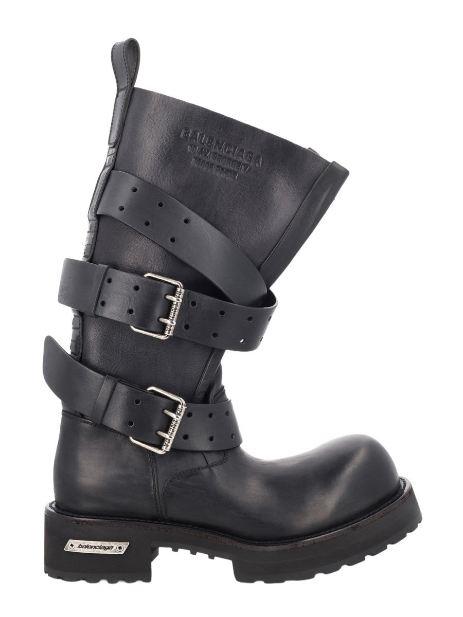 Balenciaga Men's High Venom Boots Black