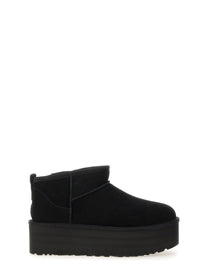 UGG Women's Stivale Classic Ultra Mini Con Plateau Black