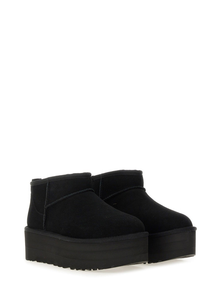 UGG Women's Classic Ultra Mini Platform Boots Black, view 2