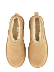 UGG Women's Stivale Classic Ultra Mini Con Plateau Beige