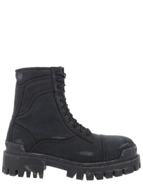 Balenciaga Men's Combat Strike Boots Black