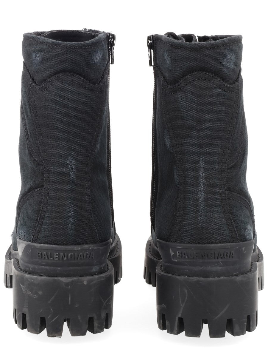 Balenciaga Men's Combat Strike Boots Black, view 4