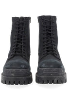 Balenciaga Men's Combat Strike Boots Black, view 3