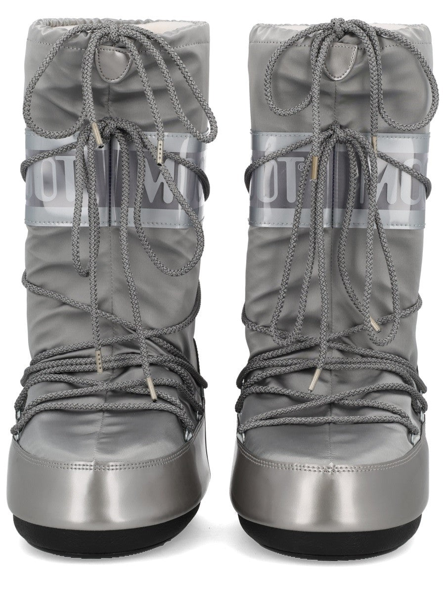 Moon Boot Unisex Icon Glance Boots Silver, view 3