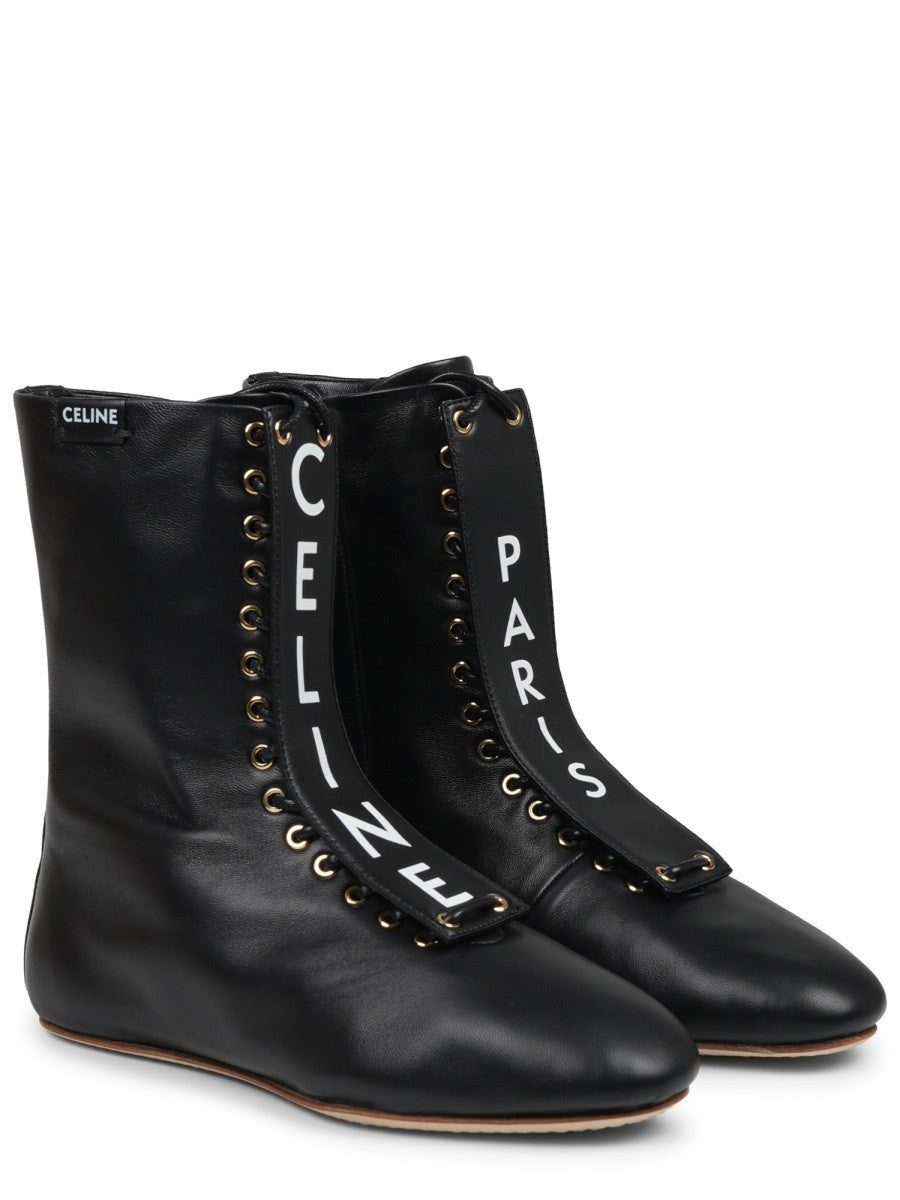 Celine Women's Stivale in Pelle Con Black