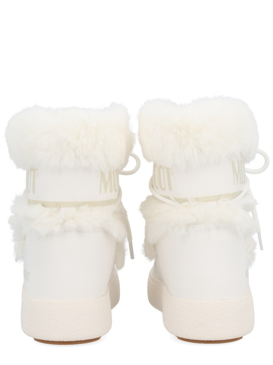 Moon Boot Unisex Stivale Ltrack Low Faux Fur White