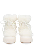 Moon Boot Unisex Ltrack Low Faux Fur Boots White, view 3