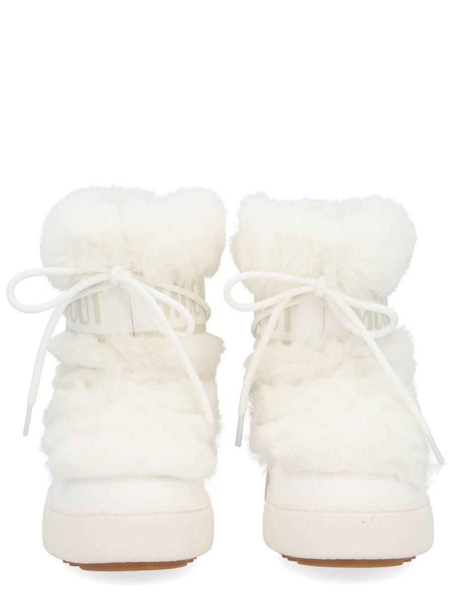 Moon Boot Unisex Stivale Ltrack Low Faux Fur White