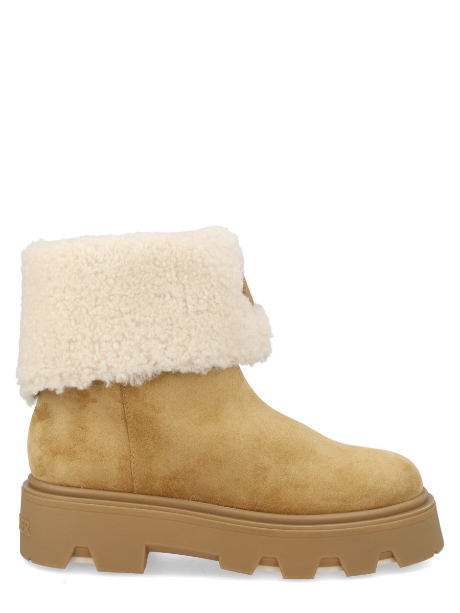 Moncler Women's Aurea Ankle Boots Beige