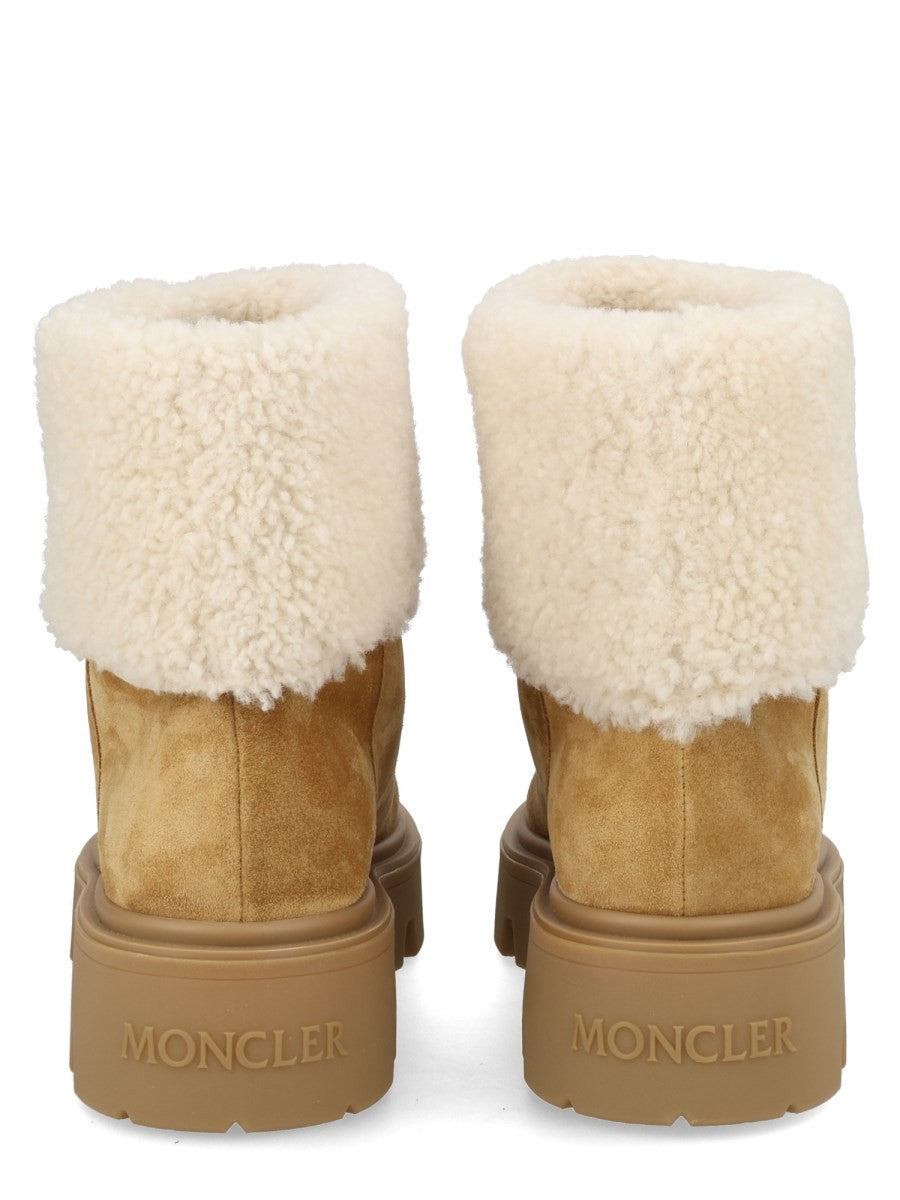 Moncler Women's Aurea Ankle Boots Beige, view 4