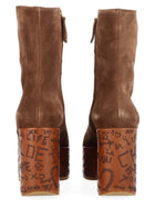Chloé Women's Ankle Boots with Wedge Maxime Brown, view 4