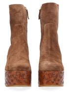 Chloé Women's Ankle Boots with Wedge Maxime Brown, view 3
