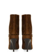 Saint Laurent Women's Niki Ankle Boots Beige, view 4