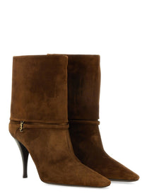 Saint Laurent Women's Niki Ankle Boots Beige, view 2