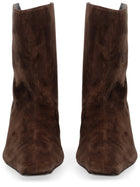 Khaite Women's Ona Ankle Boots Brown, view 3