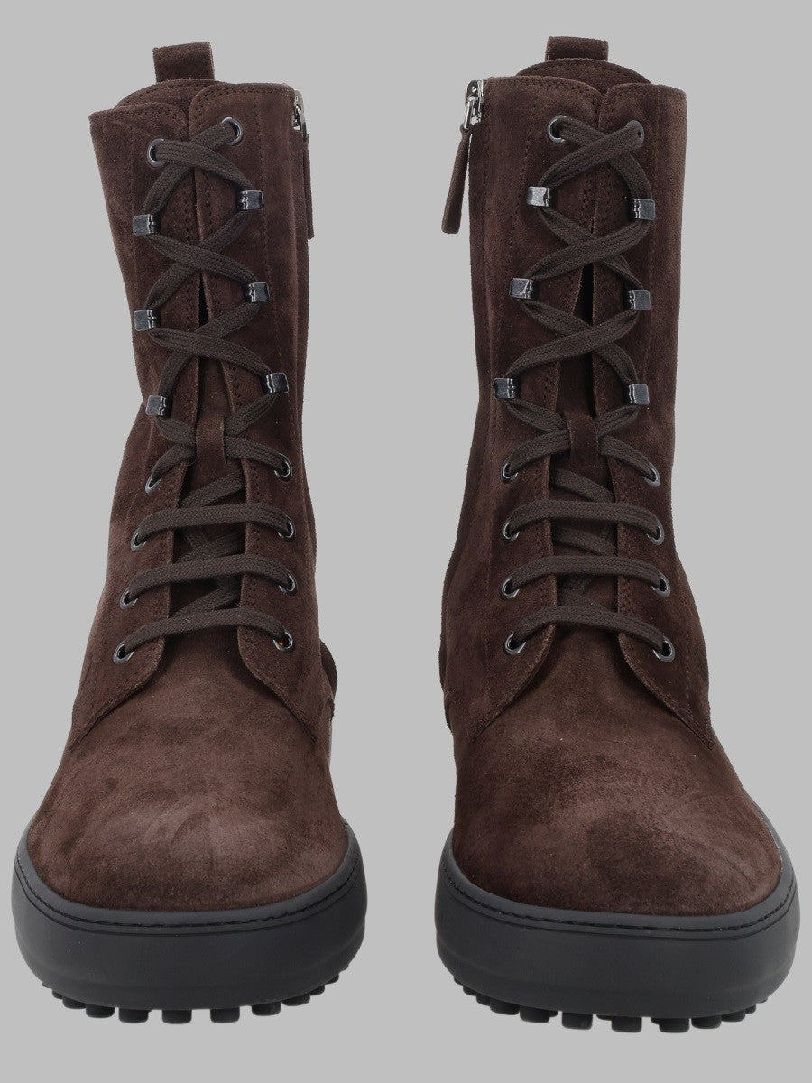 Tod's Women's Stivaletto Winter Gommino Brown