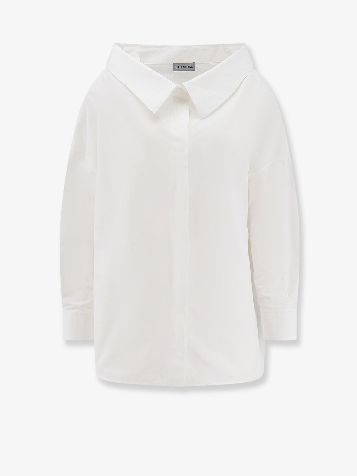 Balenciaga Women's Stola Oversize Cotton Shirt White