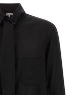 YOHJI YAMAMOTO Stole Collar Shirt Black