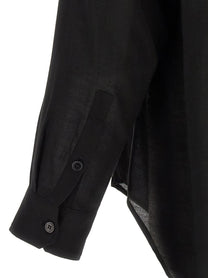 YOHJI YAMAMOTO Stole Collar Shirt Black
