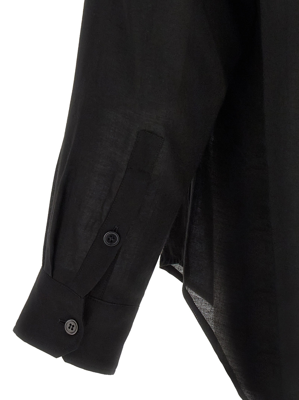 YOHJI YAMAMOTO Stole Collar Shirt Black