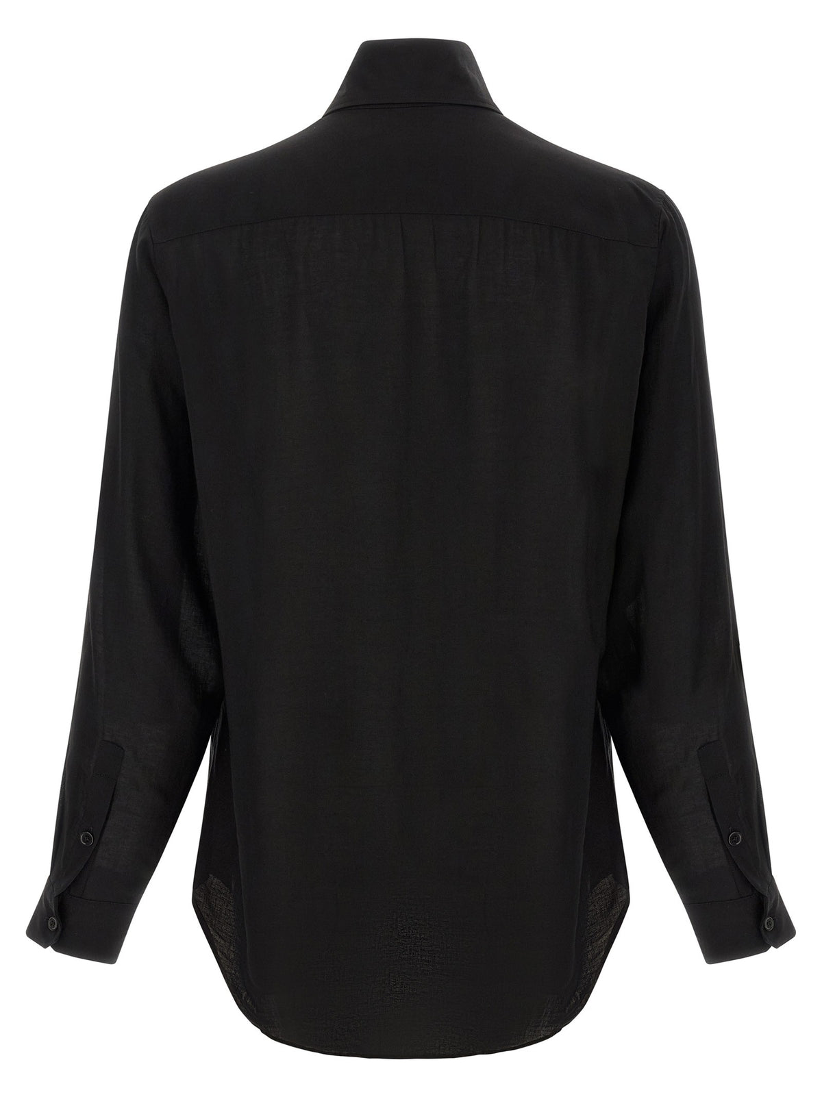 YOHJI YAMAMOTO Stole Collar Shirt Black