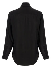 YOHJI YAMAMOTO Stole Collar Shirt Black